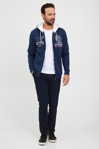 FQ1924 Zip-Up Hoodie 'THURE' in Blue