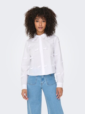 ONLY - Blusa 'Bowy' en blanco: frente