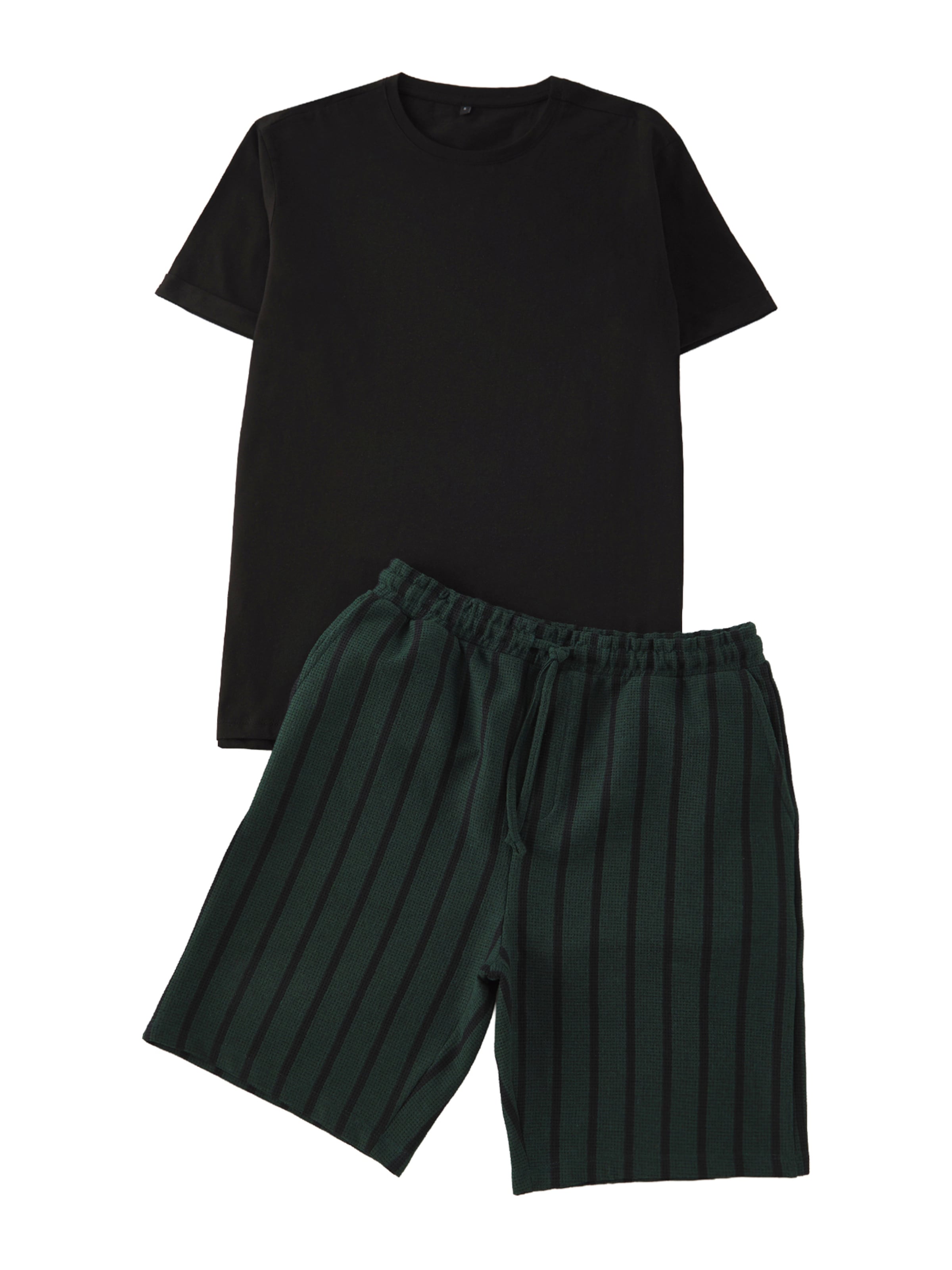 sötétzöld / fekete Trendyol Rövid pizsama, Termék nézet