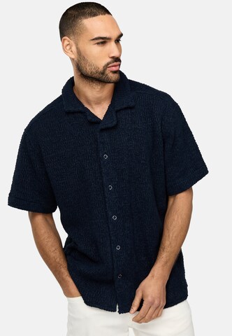 INDICODE JEANS Button Up Shirt 'Raney' in Blue: front
