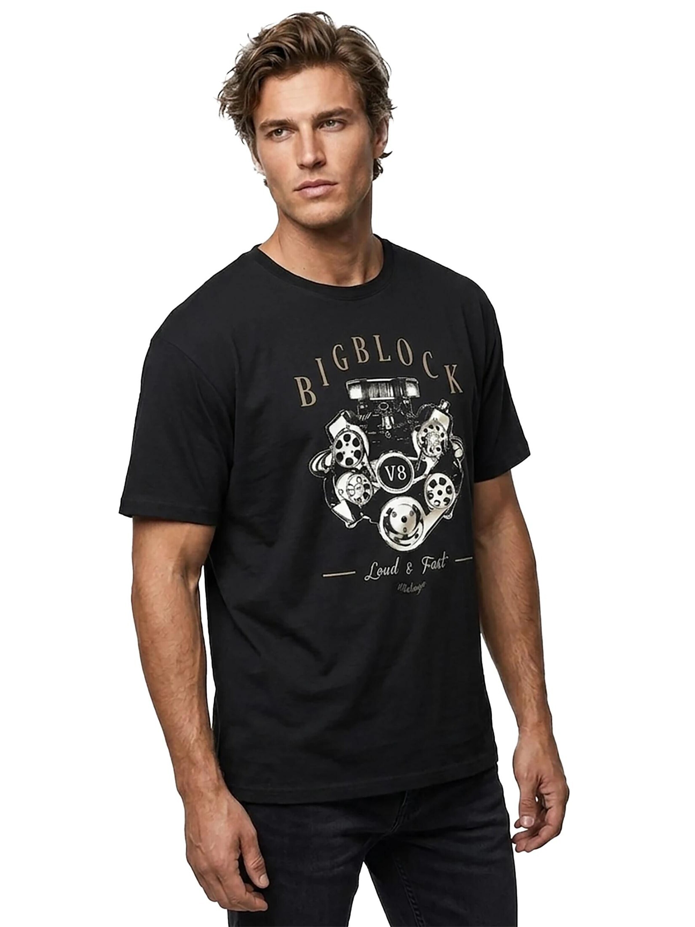 MAKAYA Shirt 'Big Block' in Black