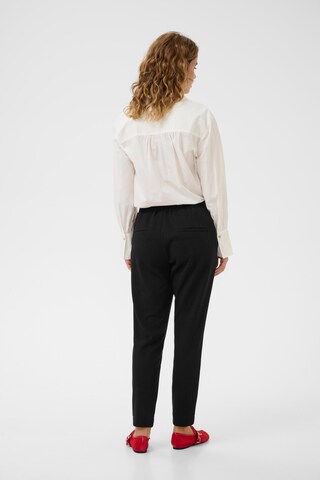 Cream Tapered Pleat-front trousers 'CRAnnika' in Black