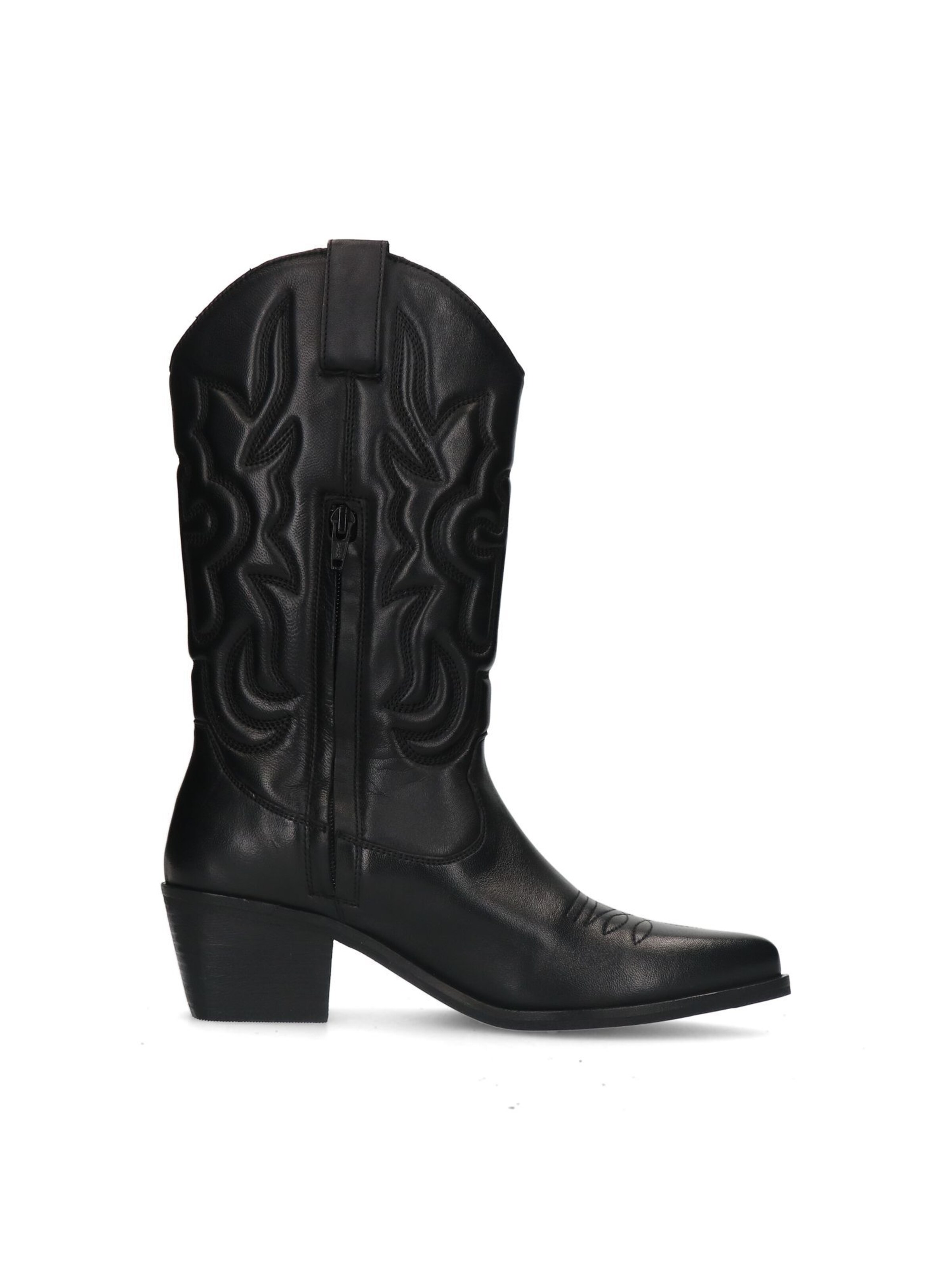 MANFIELD Cowboy Boots in Black