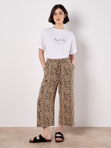 Wide Leg Pantalon Apricot en marron