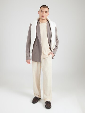 SELECTED - Camiseta 'SLHBOB' en beige