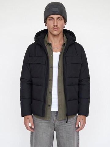 JACK & JONES Prehodna jakna 'JCOFusion' | črna barva: sprednja stran