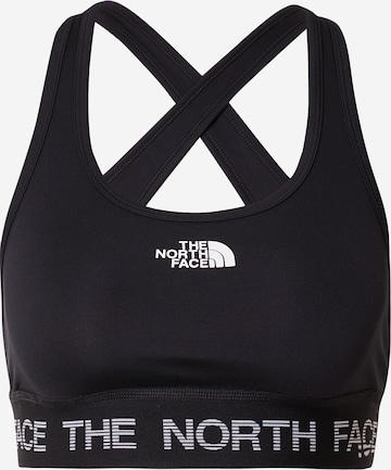 THE NORTH FACE Bustier Sport-BH in Schwarz: predná strana