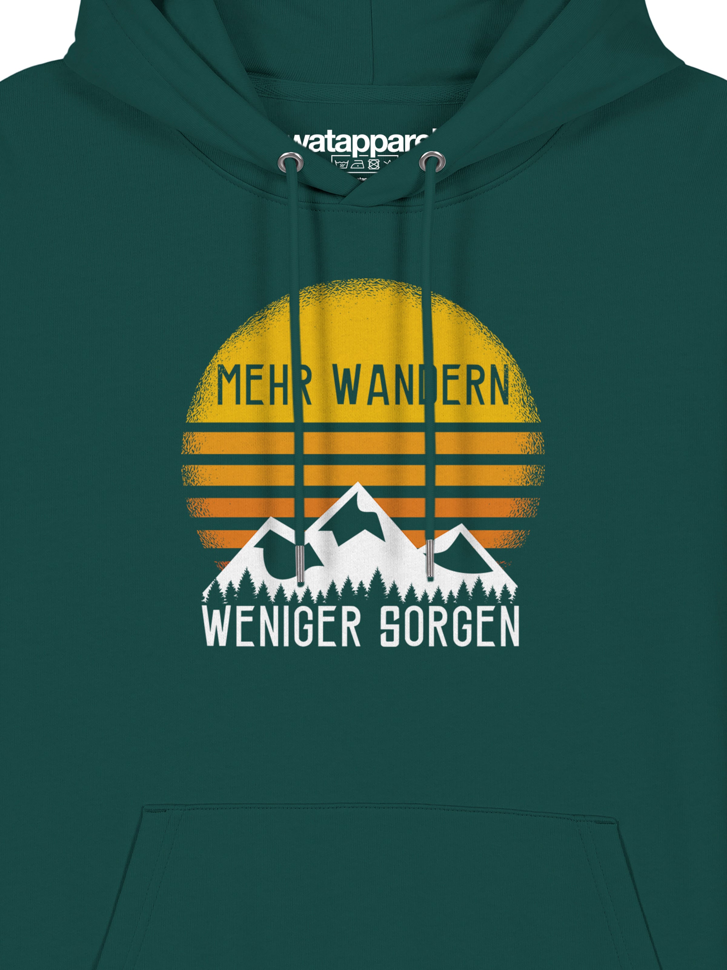 Watapparel Sweatshirt 'Mehr Wandern' in Grün
