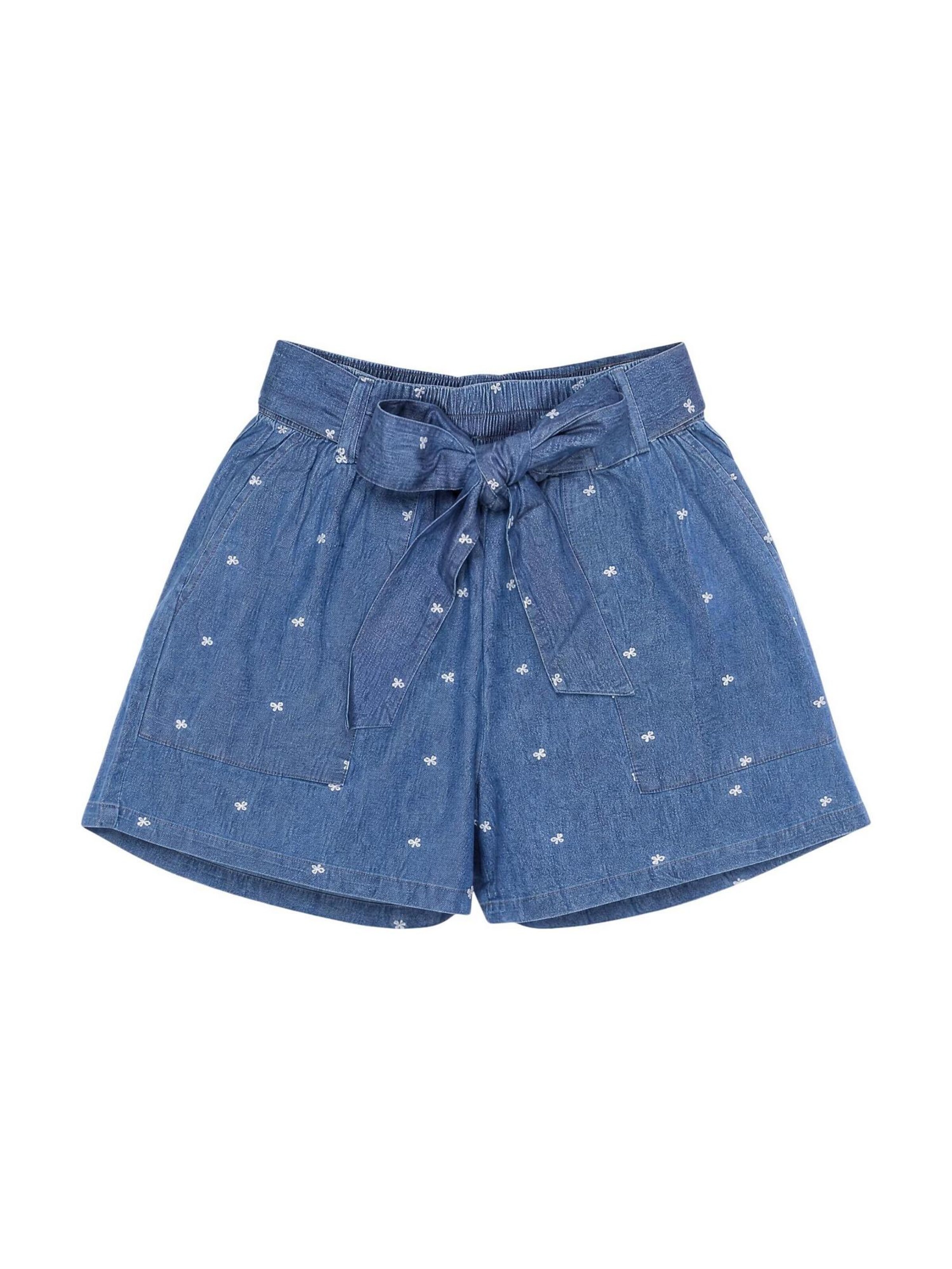 Pantaloni 'ONLNOVA AZURE TALIA SHORTS WVN 15370342' in 34 ONLY di colore blu denim, Visualizzazione prodotti