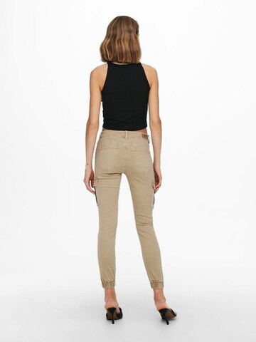 ONLY Slimfit Cargobroek in Beige