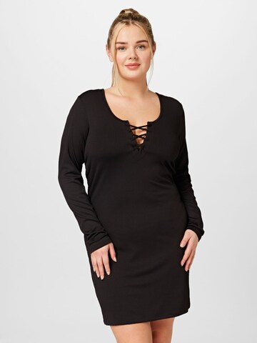 Vero Moda Curve Φόρεμα 'RIVA' σε μαύρο: μπροστά