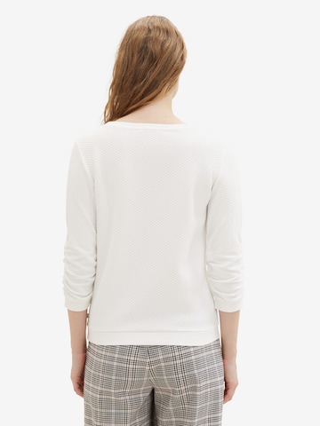 TOM TAILOR DENIMSweater majica - bijela boja