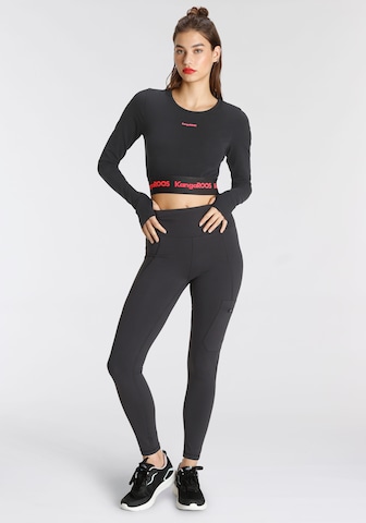 KangaROOS Skinny Workout Pants 'LM exkl.' in Black