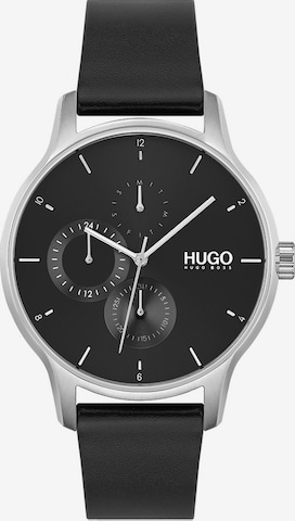 HUGO Red - Reloj analógico en negro: frente