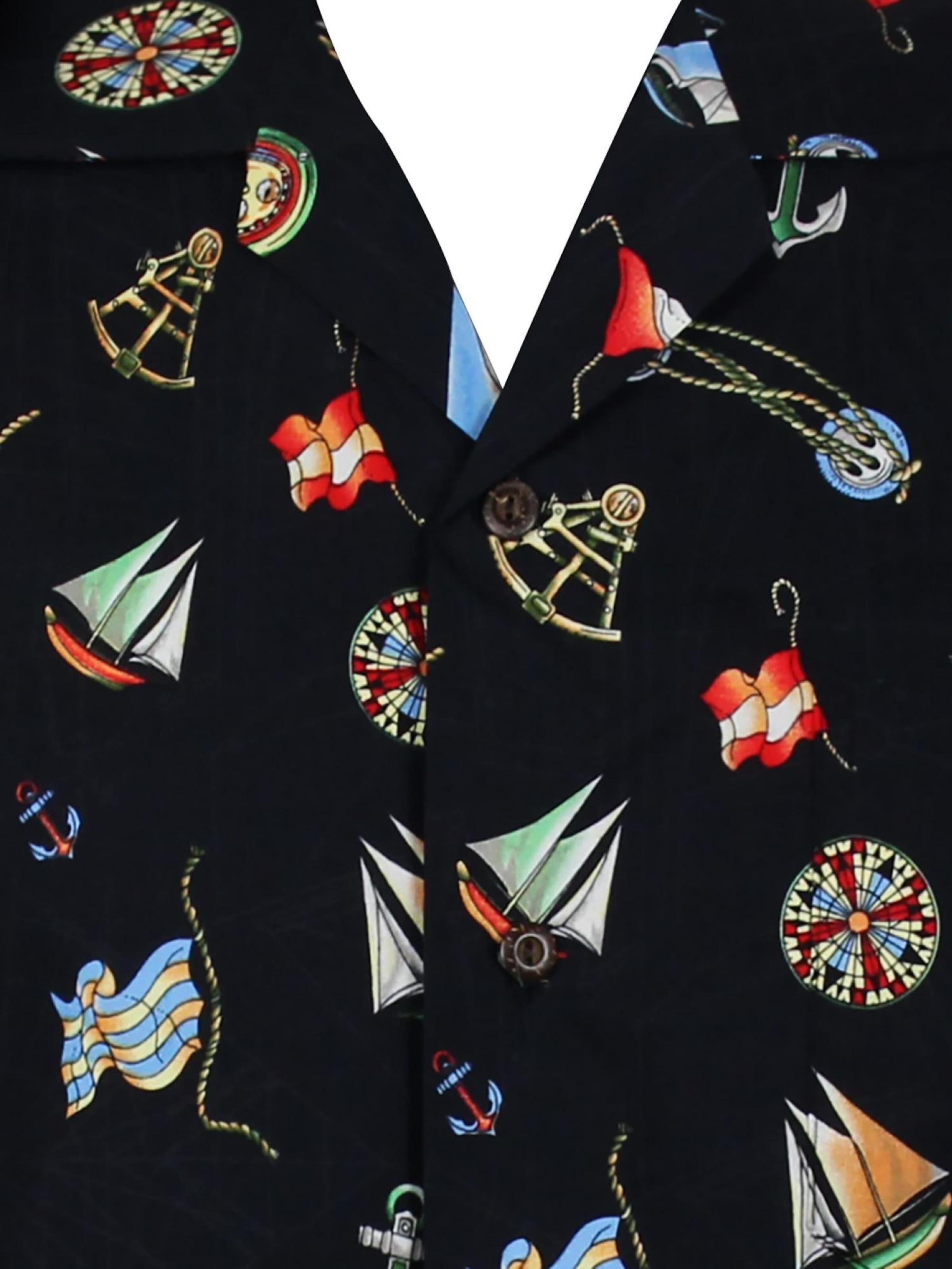 Regular fit Camicia 'Anker' di Pacific Legend in nero