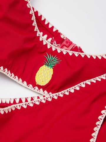 CALZEDONIA Bralette Bikini 'Mini Fruit' in Red