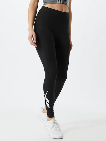 Reebok Skinny Leggings 'Vector' in Schwarz: predná strana