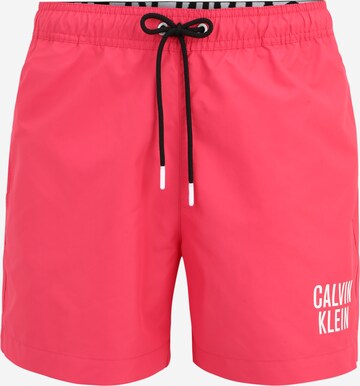 Shorts de bain Calvin Klein Swimwear en rose : devant