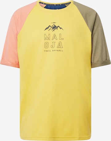 Maloja Λειτουργικό μπλουζάκι 'Anderter' σε κίτρινο: μπροστά