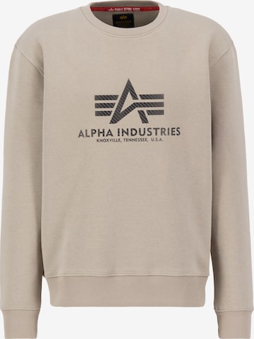 ALPHA INDUSTRIES Sweatshirt 'Carbon' in Beige: voorkant