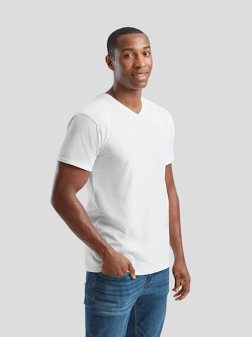 FRUIT OF THE LOOM - Camiseta 'V-Neck T-shirt' en blanco
