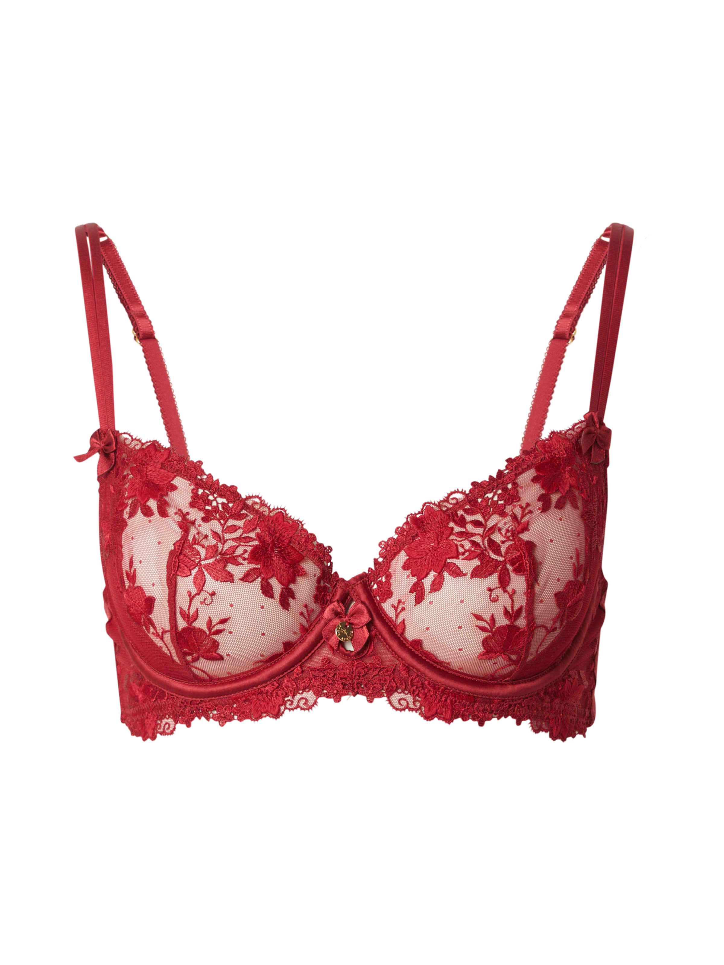 Boux Avenue - Balconette Soutien 'ROMANZA' em vermelho: frente