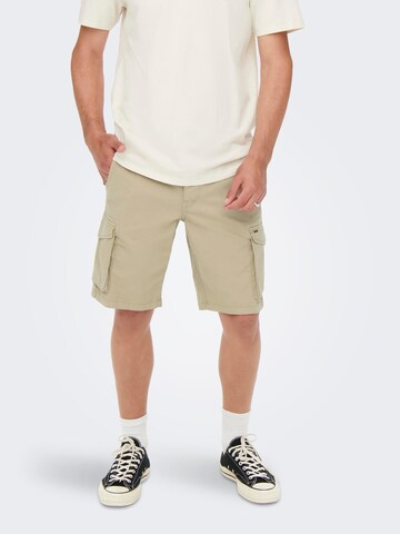 Only & Sons Regular Shorts 'Mike' in Beige: predná strana