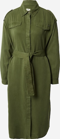 Pepe Jeans - Vestido camisero 'LIDIA' en verde: frente