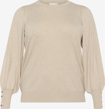 KAFFE CURVE Sweater 'Lizzy' in Beige: front