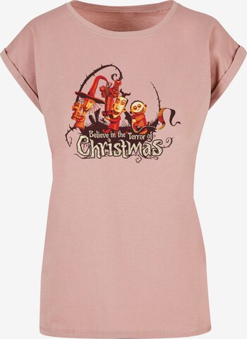 ABSOLUTE CULT Shirt 'The Nightmare Before Christmas - Christmas Terror' in Pink: front
