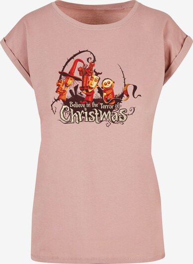 ABSOLUTE CULT T-shirt 'The Nightmare Before Christmas - Christmas Terror' en homard / rose ancienne / noir / blanc, Vue avec produit