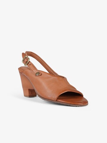 A.S.98 Hochhackige Sandalen in Beige