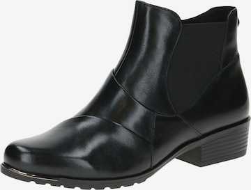 CAPRICE Chelsea Boots in Black: front