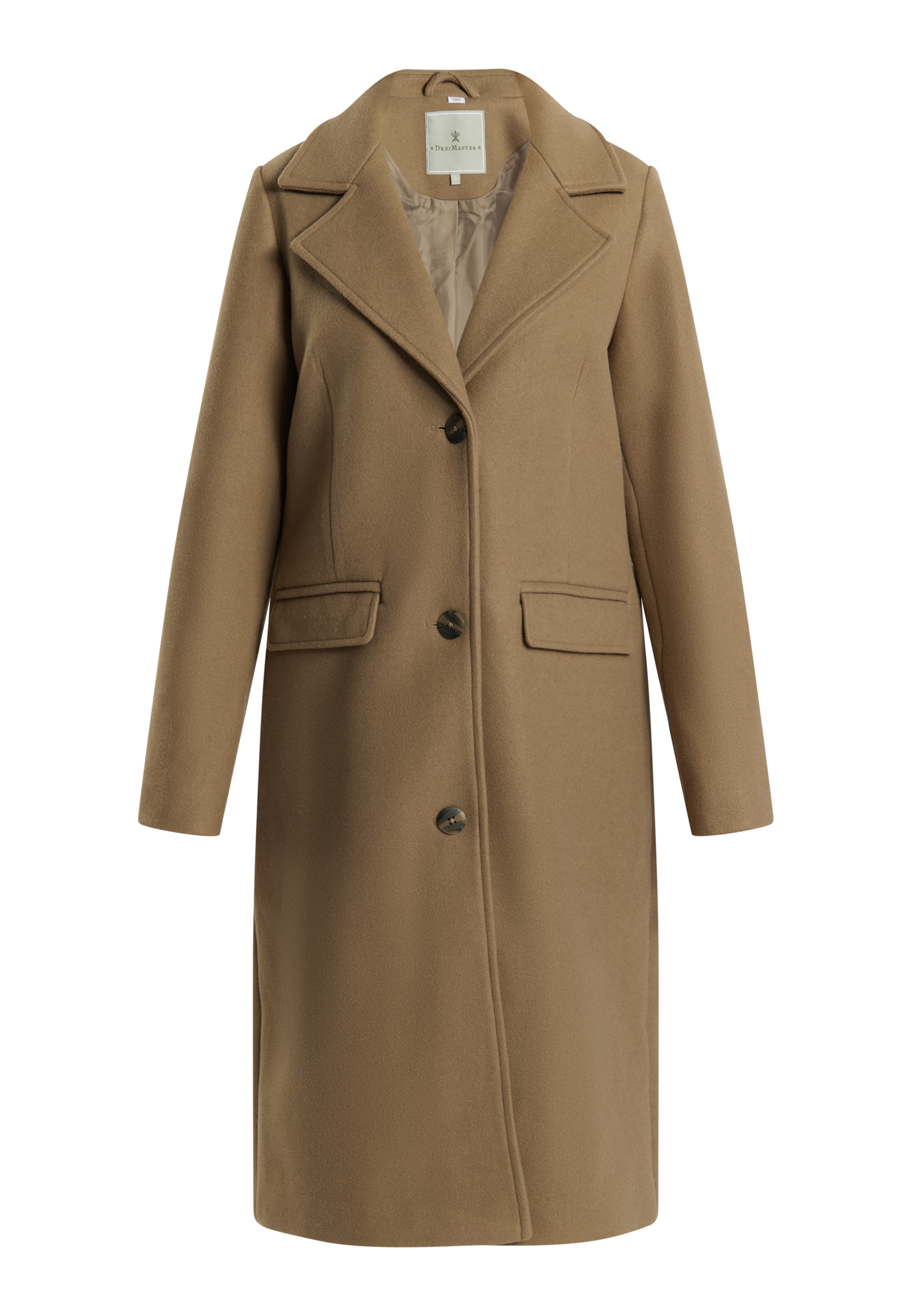 DreiMaster Klassik Ανοιξιάτικο και φθινοπωρινό παλτό σε μπεζ: μπροστά