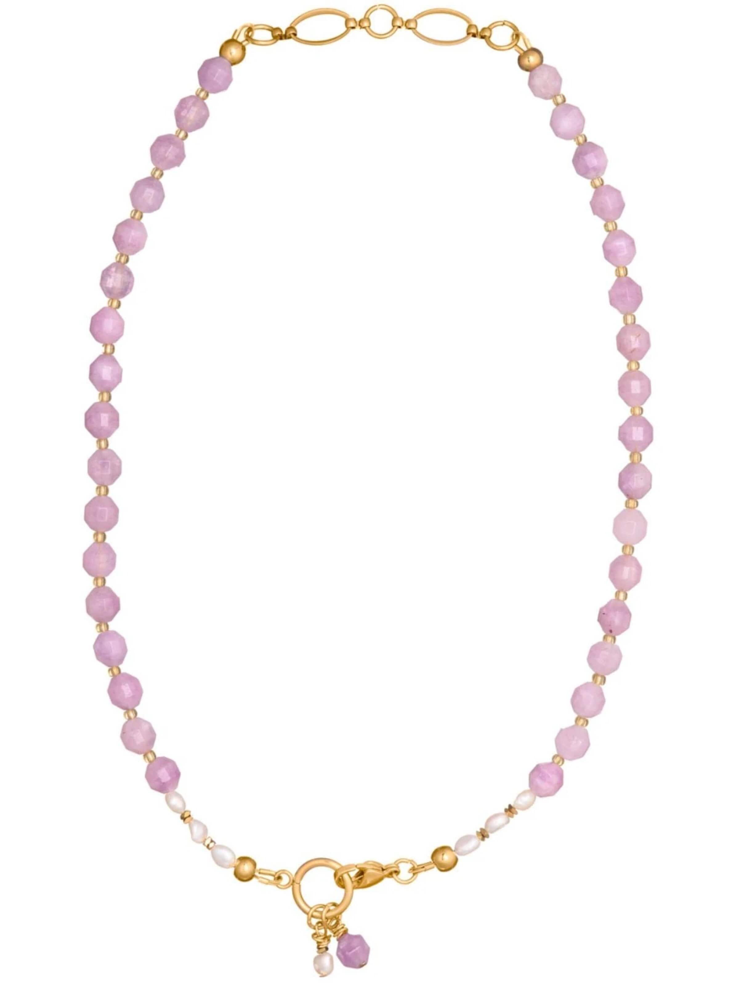THE GEM STORIES JEWELRY - Cadena 'Purple Majesty Jade Necklace' en lila: frente