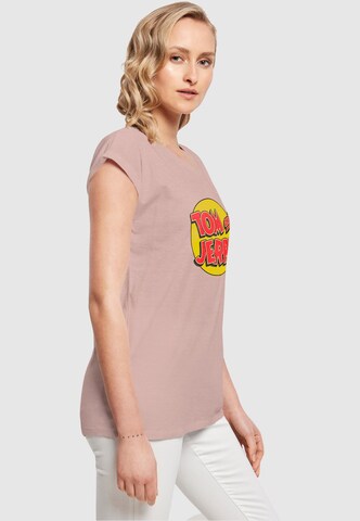 T-shirt 'Tom and Jerry - Circle' ABSOLUTE CULT en rose