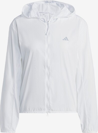 ADIDAS PERFORMANCE Sportska jakna 'Run It' u srebrno siva / bijela, Pregled proizvoda