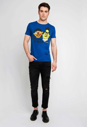 LOGOSHIRT Shirt 'Ernie und Bert' in Blue
