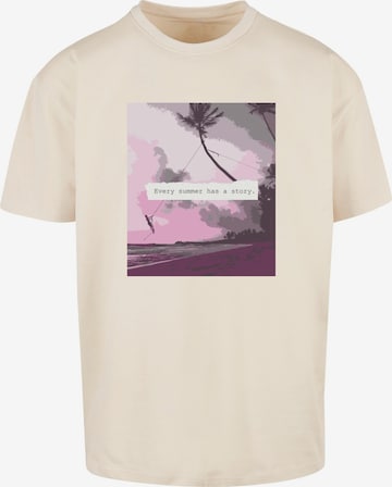Merchcode Shirt 'Summer - Every Summer Has A Story' in Beige: voorkant
