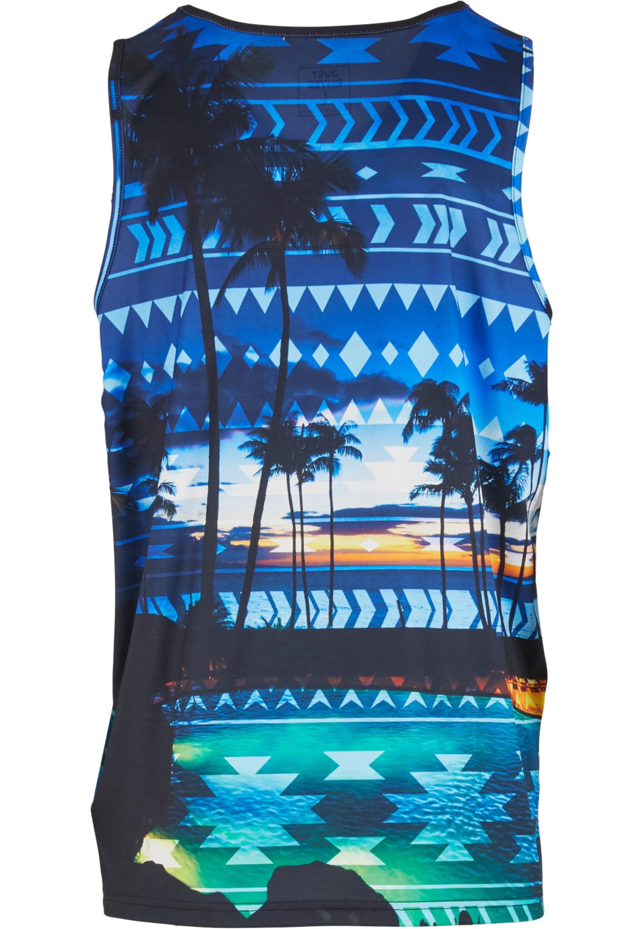 T-Shirt 'Palm Coast' Just Rhyse en bleu