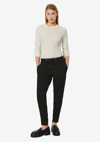 Marc O'Polo Tapered Pants 'LONTTA' in Black