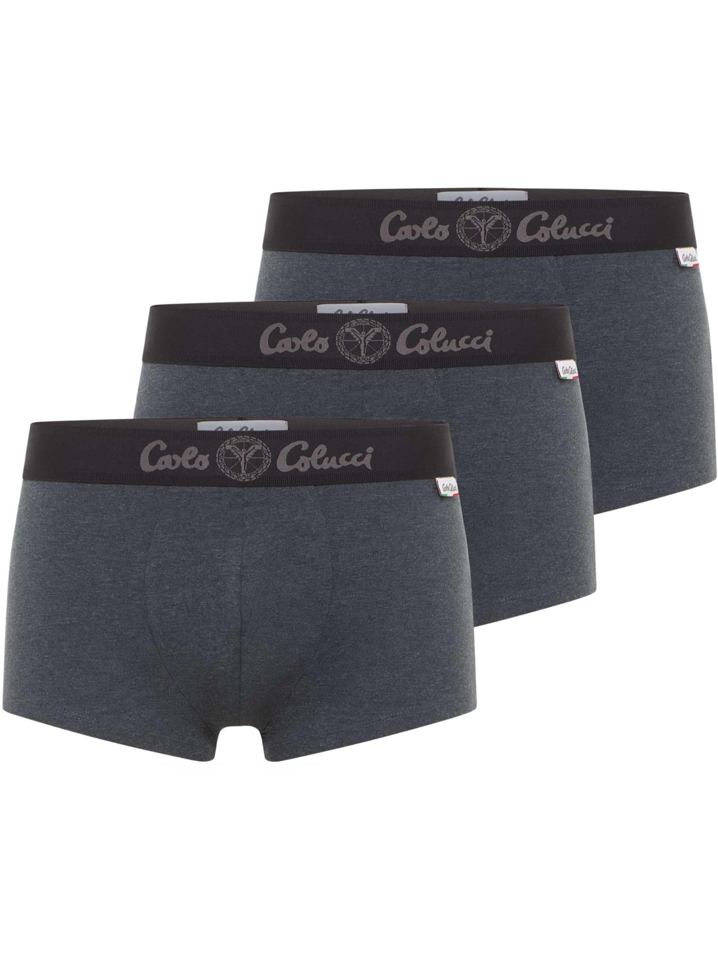 Carlo Colucci Trunks 'Eben' in Grau: Vorderseite