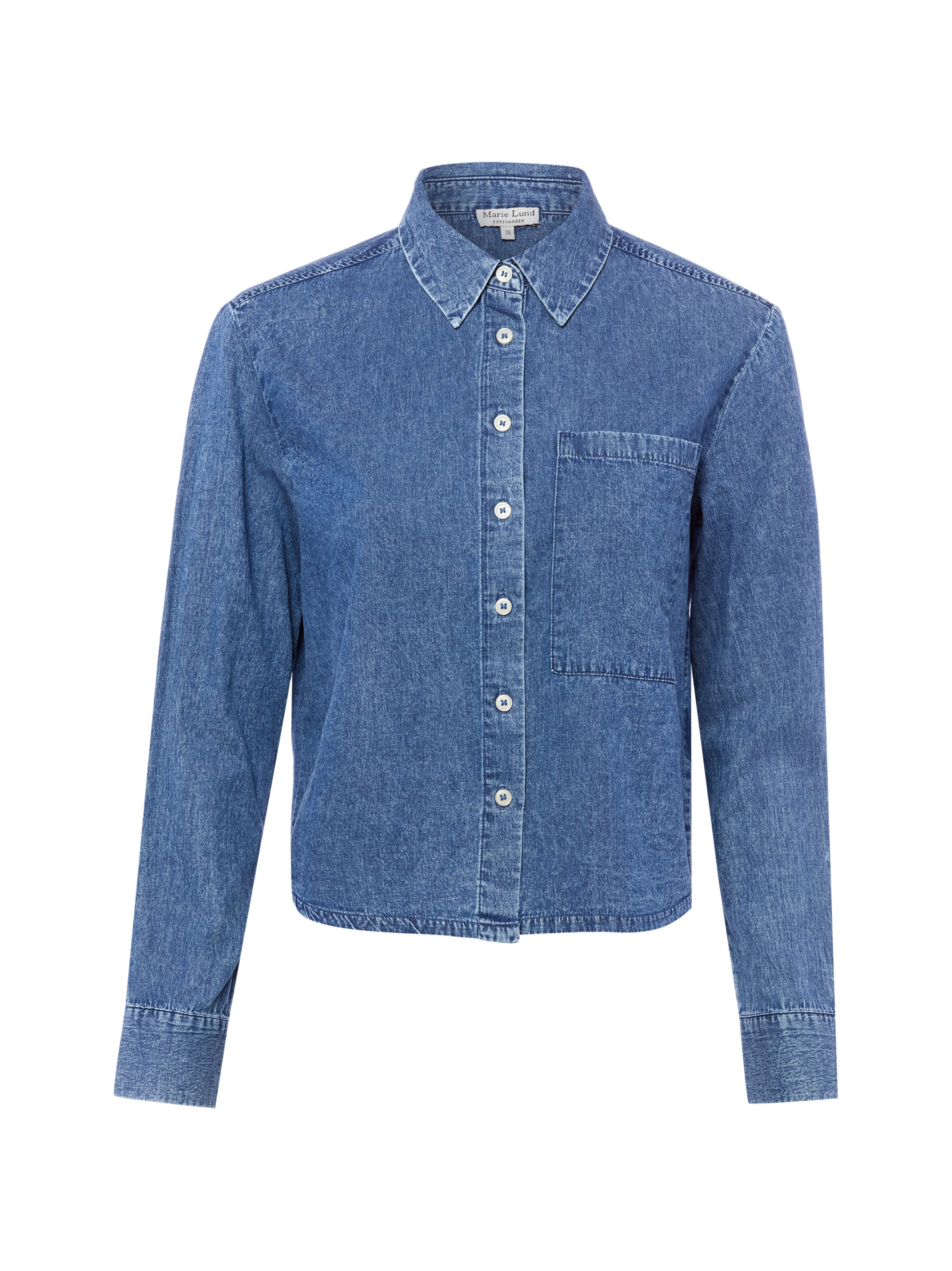 Marie Lund Bluse in Blau: Vorderseite