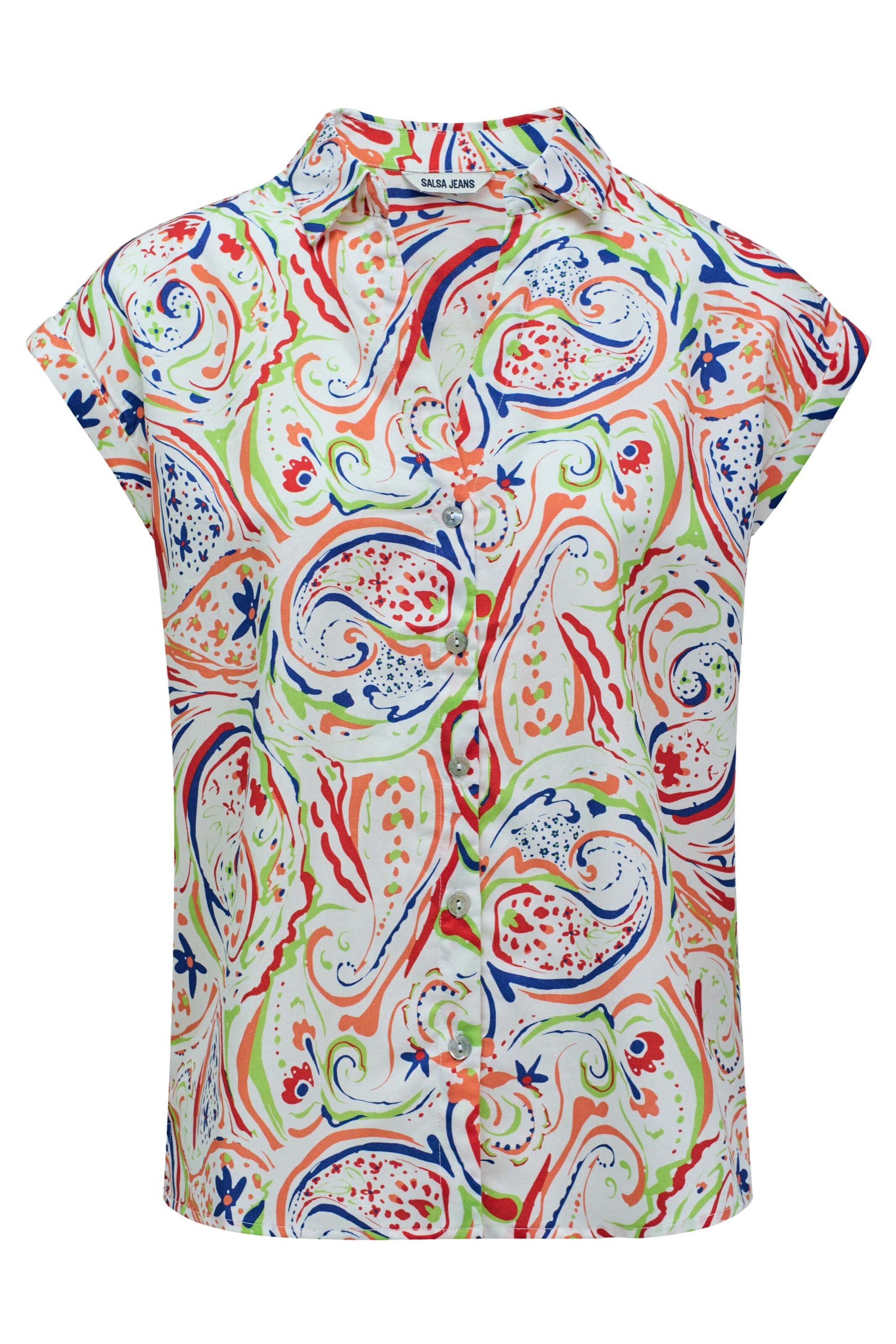 Salsa Jeans Blouse in Wit: voorkant