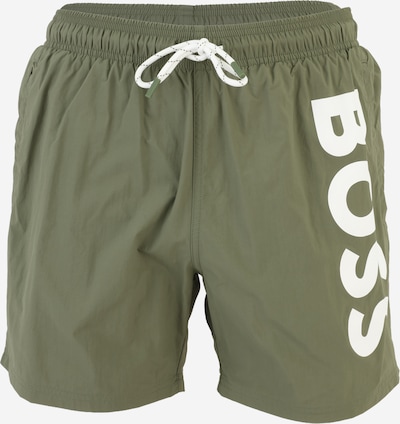 BOSS Kupaće hlače 'Octopus' u maslinasta / bijela, Pregled proizvoda