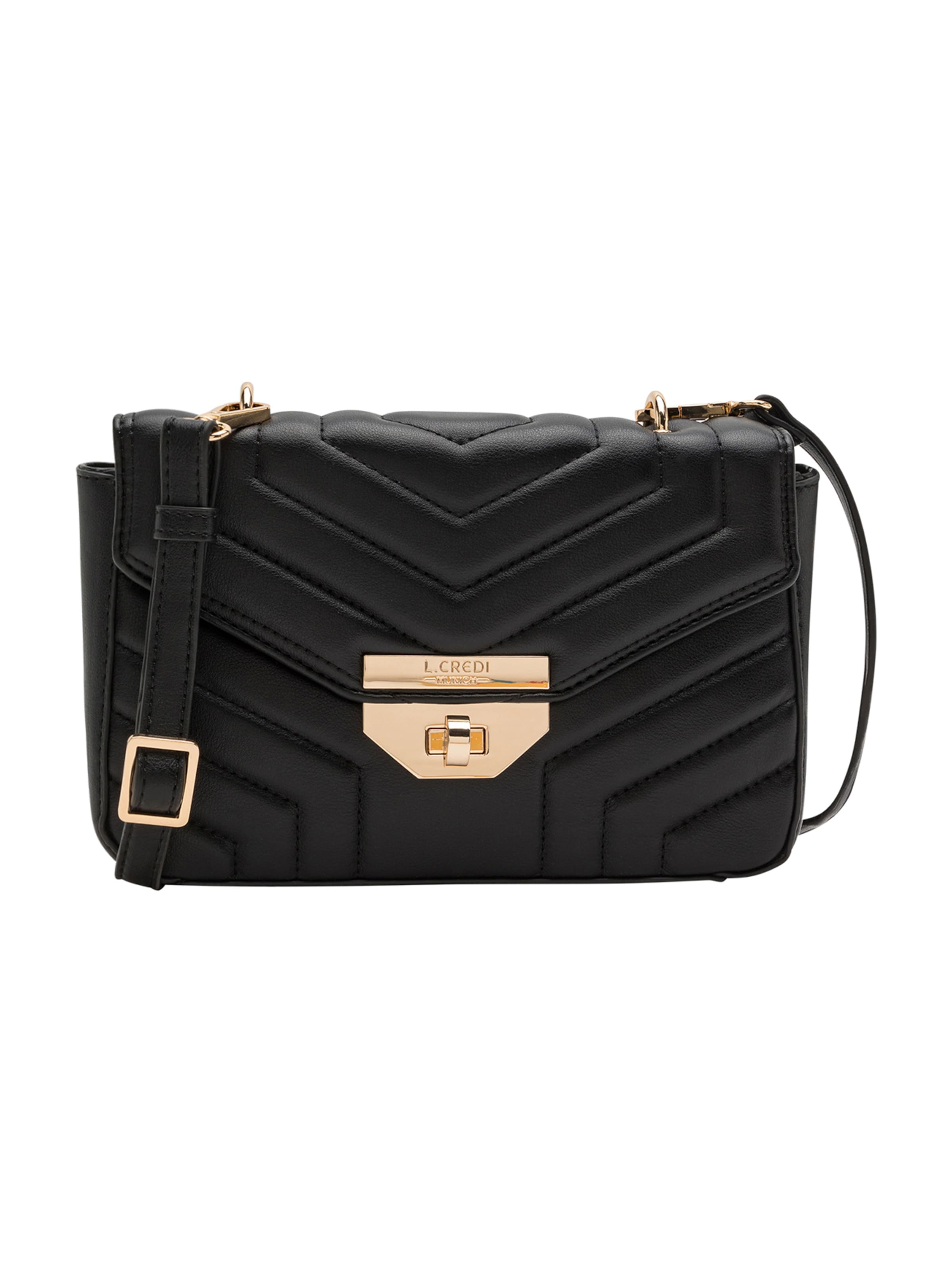 Sac à bandoulière 'Onawa' L.CREDI en noir : devant