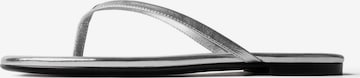 Infradito 'WRITTEN IN THE SAND' di L37 HANDMADE SHOES in argento: frontale