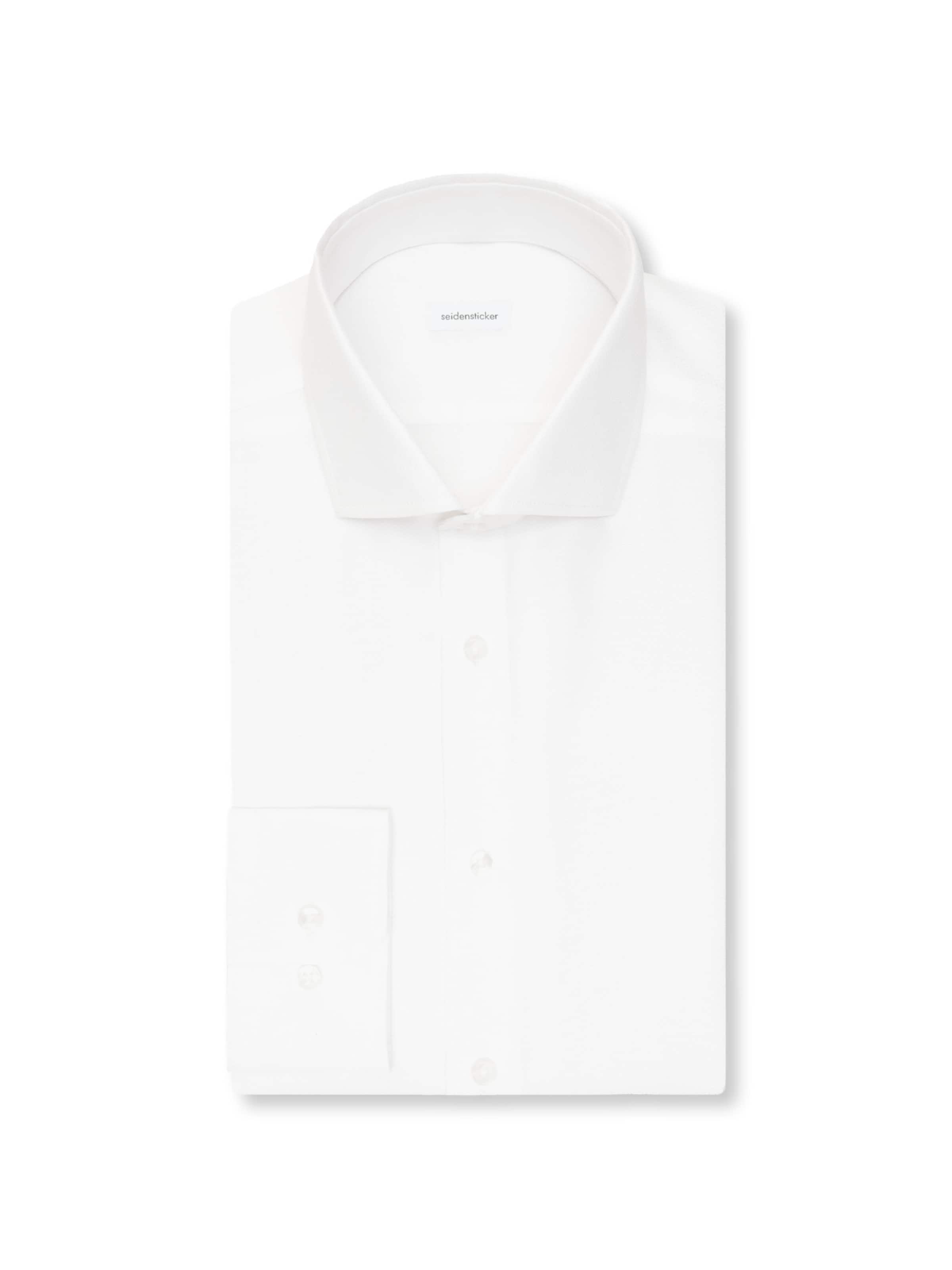 SEIDENSTICKER Regular Fit Hemd 'Schwarze Rose' in Weiß