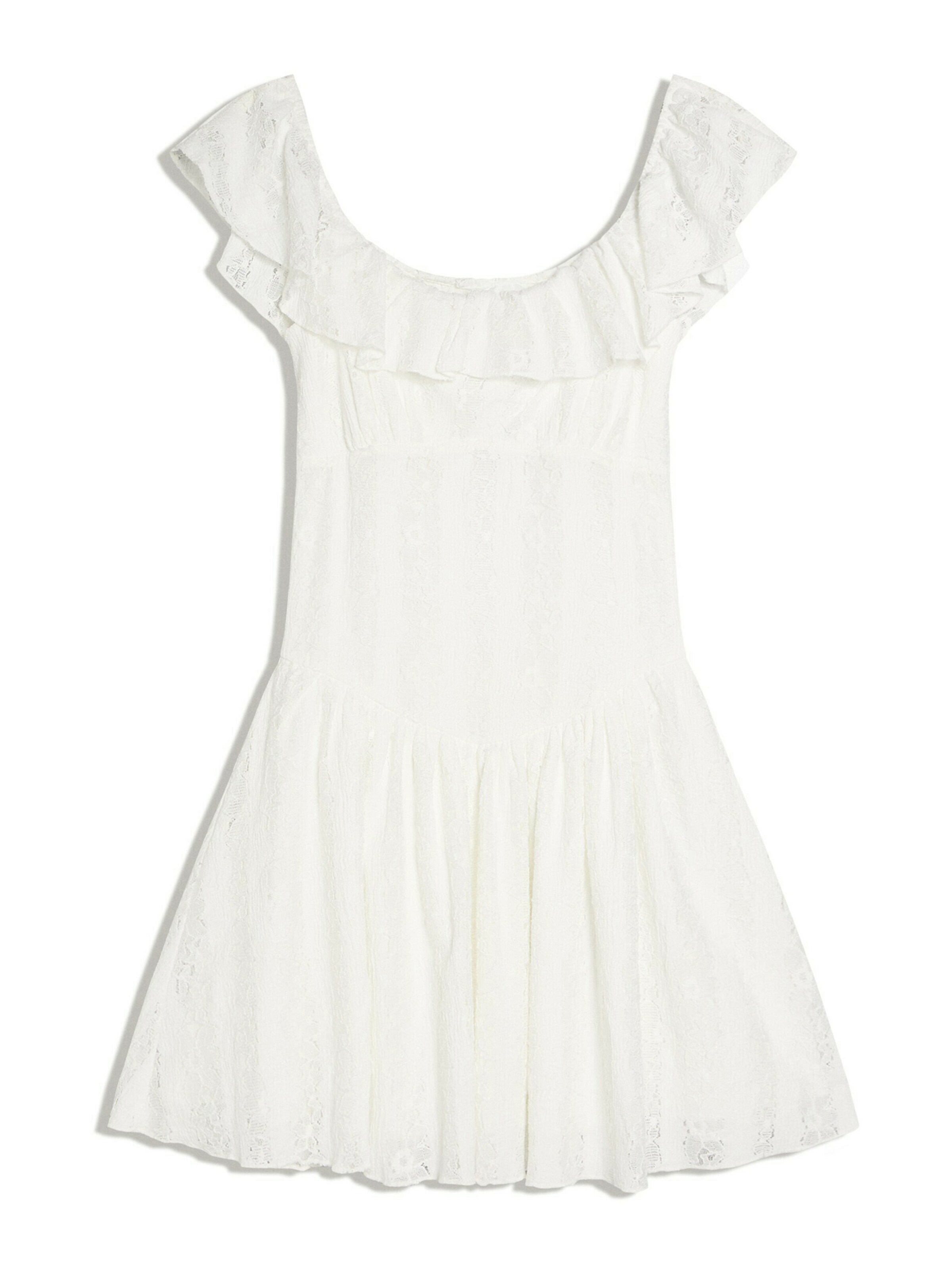 Rochie de vară de la Bershka pe alb: față