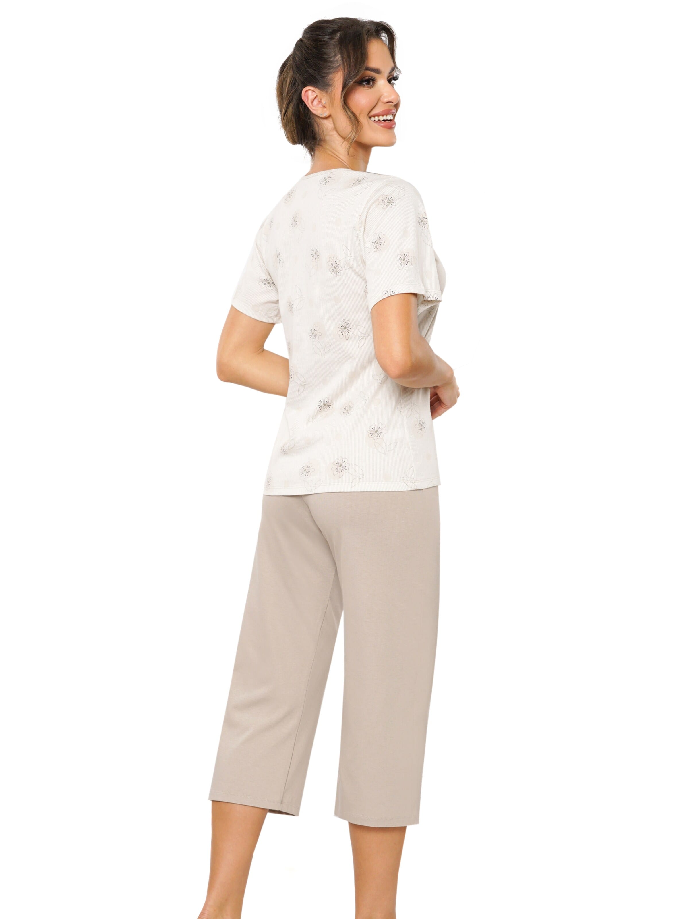 Donna Pyjama 'Sandi'‌‌‌‌‌ in Beige